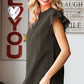 Textured Butterfly Sleeve Blouse