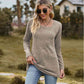 Full Size Ribbed Square Neck Long Sleeve T-Shirt