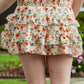 Floral Smocked Waist Layered Skirt