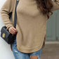 Round Neck Ribbed Knit Top