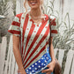Star and Stripes V-Neck Tee