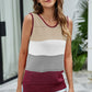 Color Block Slit Knit Tank