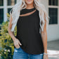 Round Neck Cutout Top