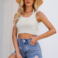 Ribbed Cropped Knit Tank