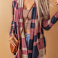 Plaid Open Front Cardigan