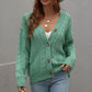 Cable-Knit Button Front Cardigan