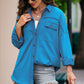 Button Front Shacket with Pockets