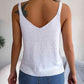 Openwork Scoop Neck Knit Tank Top