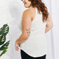 Zenana Sweet & Simple Full Size Halter Neck Tank in Ivory