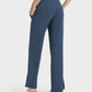 Wide Leg Slit Sport Pants with Pockets