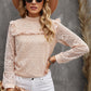 Ruffled Lace Mock Neck Blouse