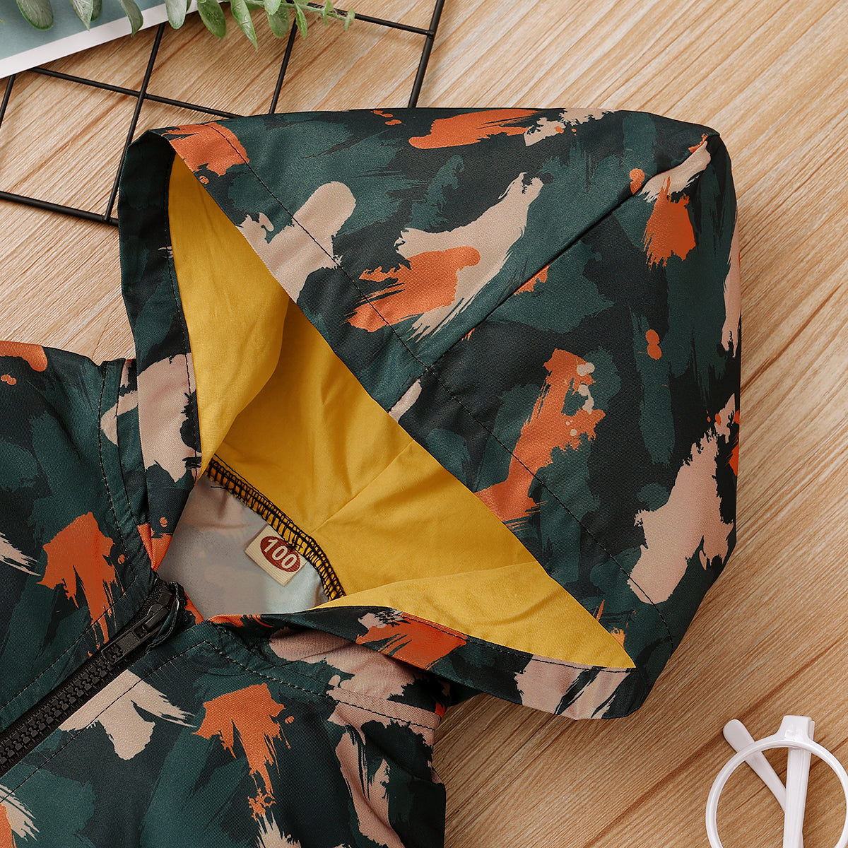 Boys Abstract Print Zip Up Jacket