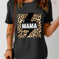 MAMA Leopard Lightning Graphic Tee Shirt