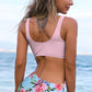 Crisscross Drawstring Detail Bikini Set