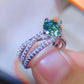 1 Carat Moissanite Contrast 925 Sterling Silver Ring