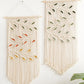 Contrast Leaf Fringe Macrame Wall Hanging