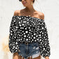 Polka Dot Off-Shoulder Layered Blouse