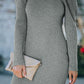 Ribbed Tie-Back Sweater Dress