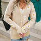 Daisy Pattern Button Front Cardigan
