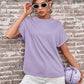 Round Neck Cuffed Sleeve T-Shirt