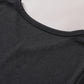 V-Neck Fringe Hem T-Shirt