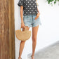 Camouflage Flounce Sleeve Tee Shirt