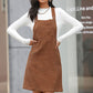 Corduroy Mini Overall Dress with Pocket