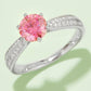1 Carat Moissanite 925 Sterling Silver Side Stone Ring