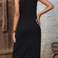 Asymmetrical Hem Twisted Sleeveless Dress