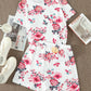 Floral T-Shirt and Drawstring Waist Shorts Lounge Set