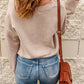 Button Down V-Neck Cropped Cardigan