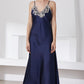 Full Size Lace Trim V-Neck Spaghetti Strap Satin Night Dress