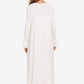 Contrast Lace Trim Ruffle Hem Square Neck Night Dress