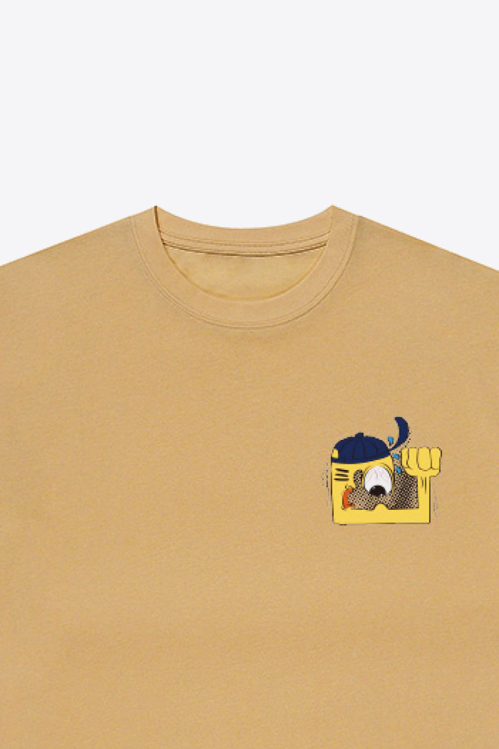 Graphic Dropped Cotton Tee Shirt
