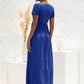 Short Sleeve Round Neck Maxi Dress