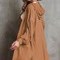 Open Front Hooded Longline Cardigan with Pockets
