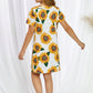 Girls Floral V-Neck Twisted Dress
