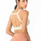 Open Back Pleated Detail Sports Bra