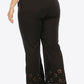 Plus Size Openwork Elastic Waist Pants