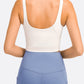 Deep V-Neck Crop Sports Bra