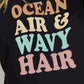 Simply Love Full Size OCEAN AIR & WAVY HAIR Graphic Cotton T-Shirt