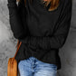 Thumbhole Long Sleeve Round Neck Top