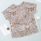 Leopard V-Neck Short Sleeve Tee Shirt