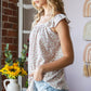Heimish Full Size Ditsy Floral Ruffled Blouse