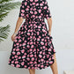 Floral Surplice Midi Dress