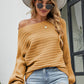 Dolman Sleeve Openwork Sweater