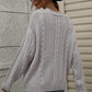 Cable-Knit Button Front Cardigan