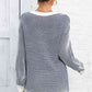 Striped Round Neck Long Sleeve Knit Top