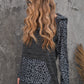 Color Block Leopard Long Sleeve Hoodie