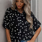 Star Printed Cuff Sleeve Top
